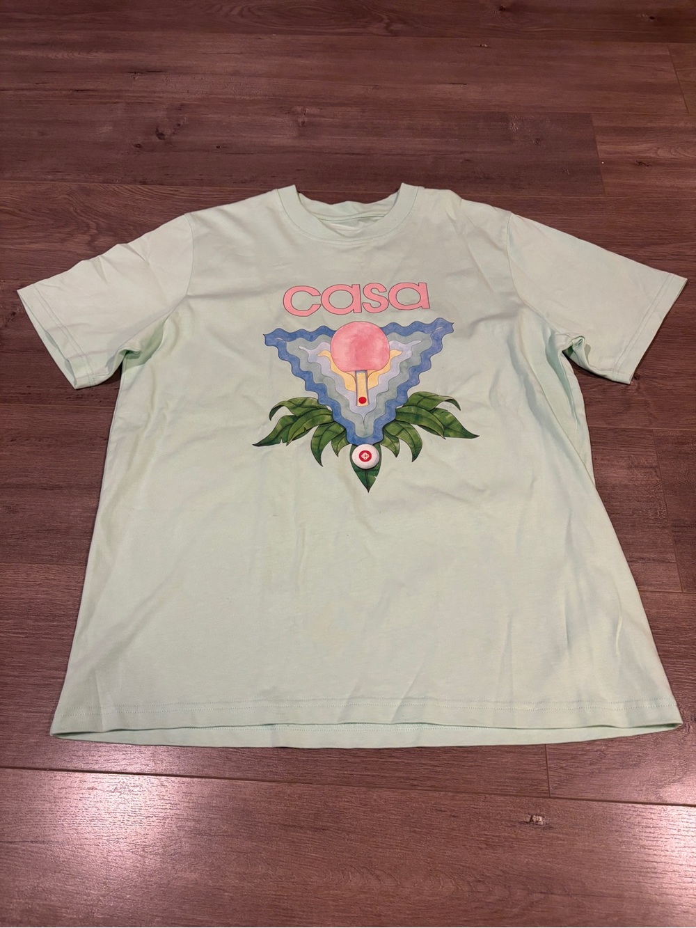 Casa Casablanca SS22 Memphis Graphic Tee in Mint Green